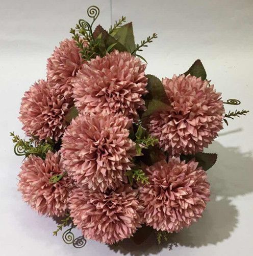 Xiange Flower Art Simulation Flower Wedding Wall Flower Collocation Manufacturers Direct Plastic Green Plant Decoration 12 Happy Chrysanthemum Application Scenario