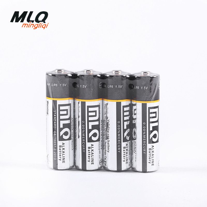 MLQ明力奇5号电池LR6碱性电池4粒简装AA碱性电池 1.5V无汞干电池厂家详情2