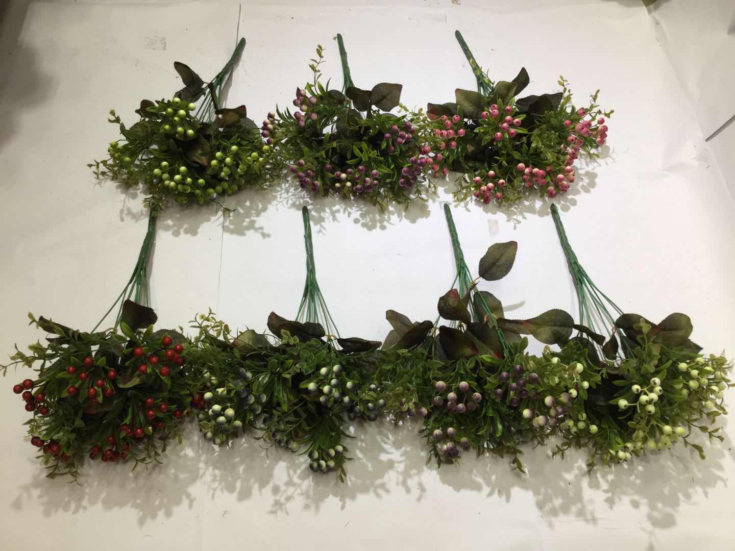 Xiange Flower Art Simulation Flower Wedding Wall Flower Collocation Manufacturers Direct Plastic Green Plant Decoration 9 First Fortune Fruit full figure