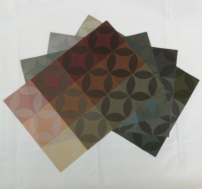 High-End Square Simple Woven Western Placemat European Pvc Jacquard Placemat Teslin Hotel Thickened Insulated Placemat Specification drawing