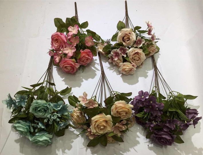 Xiange Flower Art Simulation Flower Wedding Wall Flower Arrangement Material Manufacturers Direct Plastic Green Plant Decoration A127-98 full figure