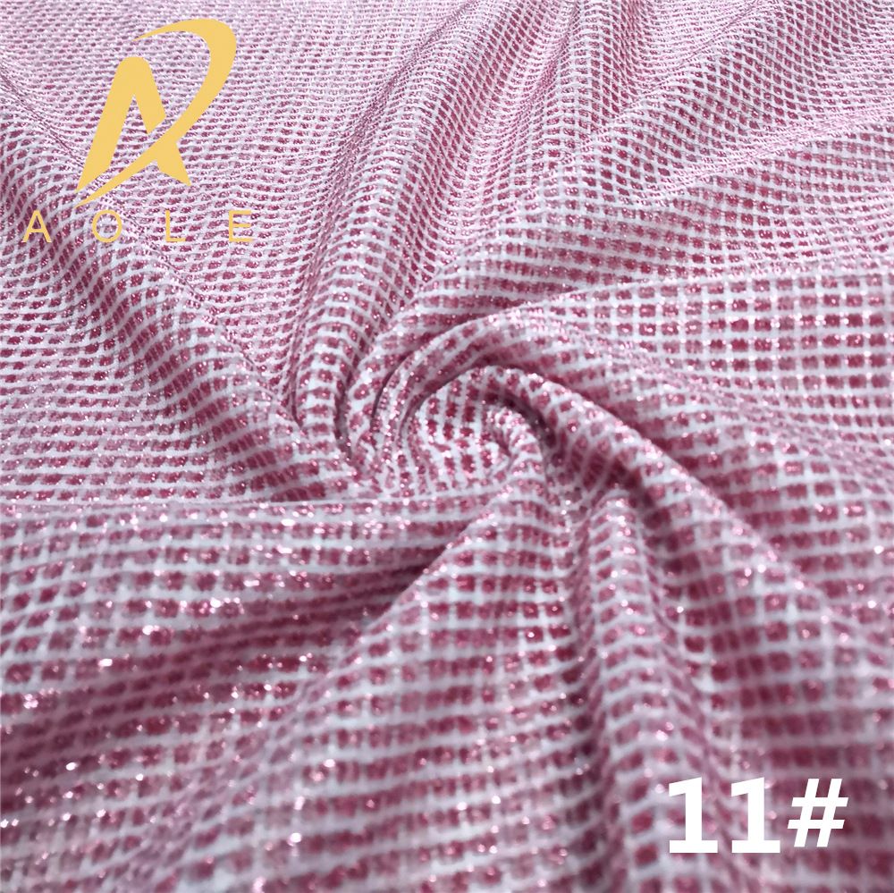 Factory direct sales of glittering checkered mesh fabric, iriered silk, gold and silver silk fabric for clothing, skirts and scarves detail image 6