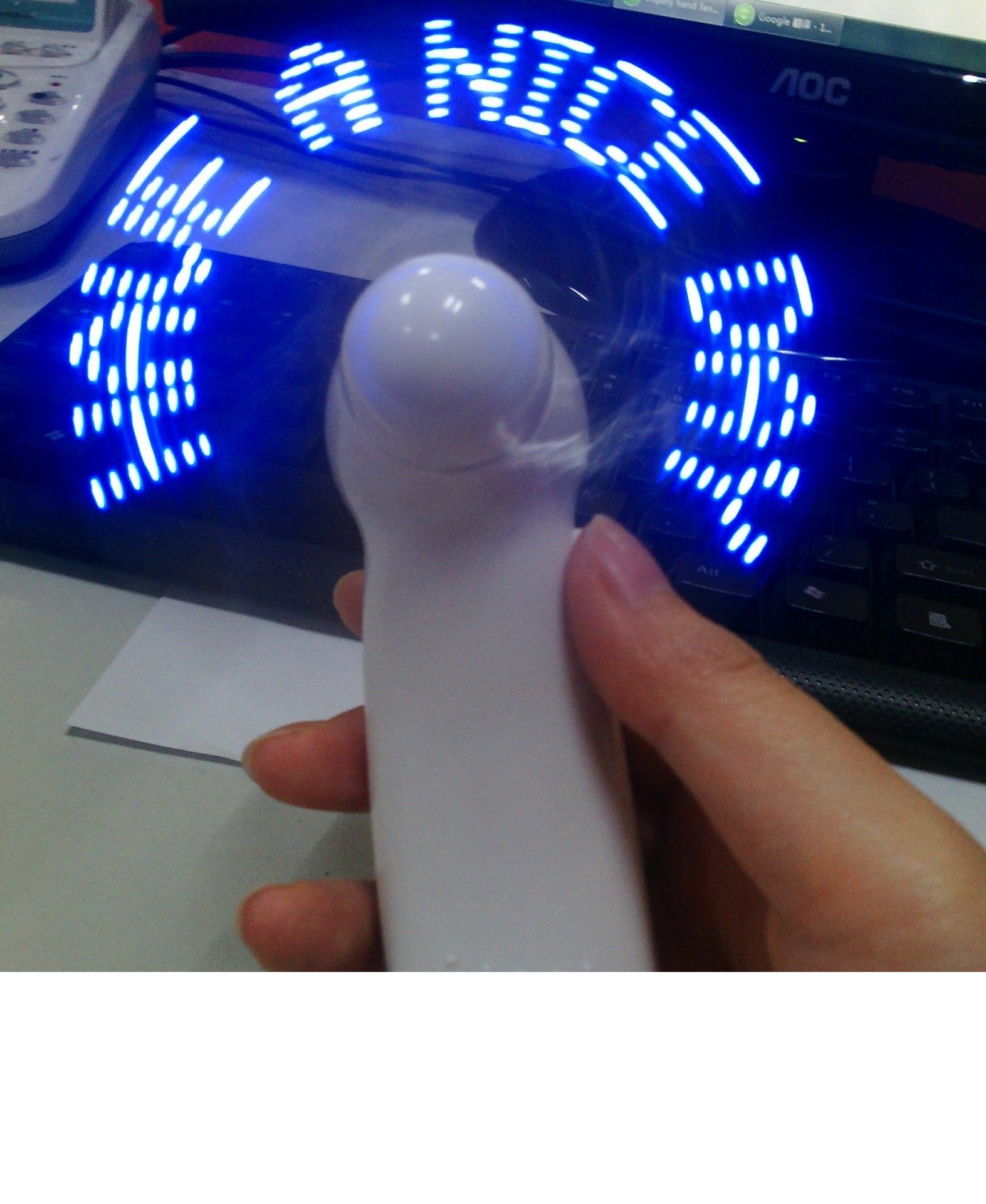 Handle flash fan/Gift flash fan/Mini flash LOGO fan