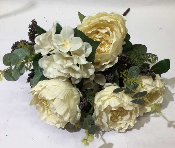 Xiange Flower Art Simulation Flower Wedding Flower Wall Decoration Factory Direct Plastic Green Plant Decoration A102-78 details Picture