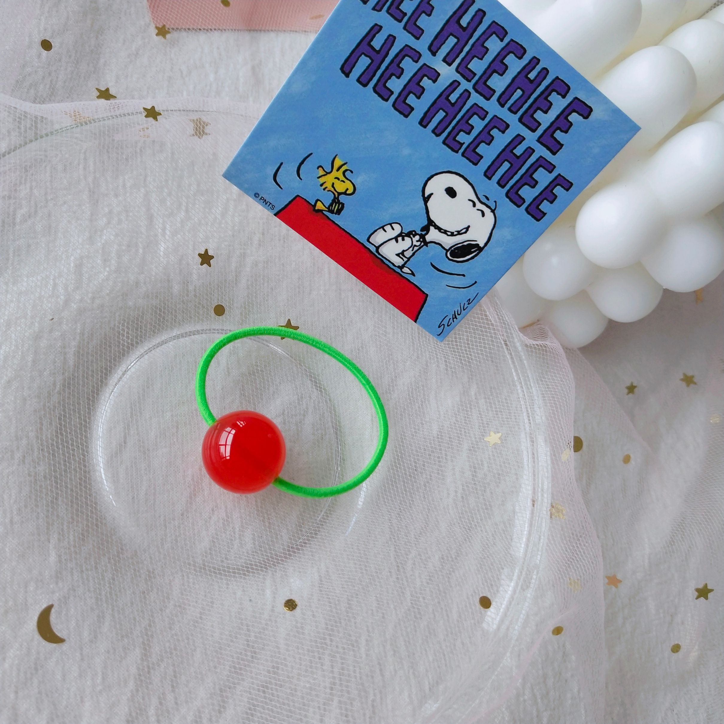 Original Korean frosted round ball rubber band jelly rubber children's hair band headband long rubber band detail image 13