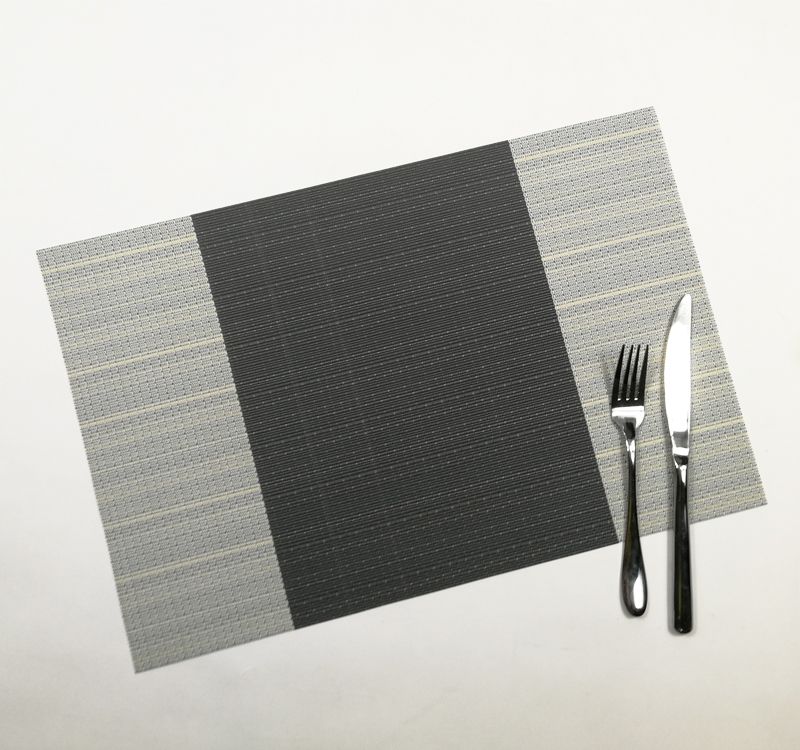 High-Grade Square Thickened Pvc Insulated Western Placematteslin Vertical Stripe Non-Slip Western Placematanti-Ironing Bowl Mat Coaster Item Picture