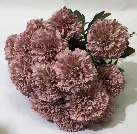 Xiange Flower Art Simulation Flower Wedding Wall Flower Collocation Manufacturers Direct Plastic Green Plant Decoration 18 Carnations Application Scenario