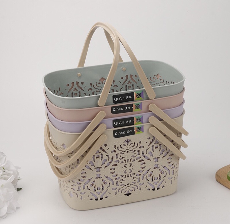 收纳篮买菜蓝塑料收纳