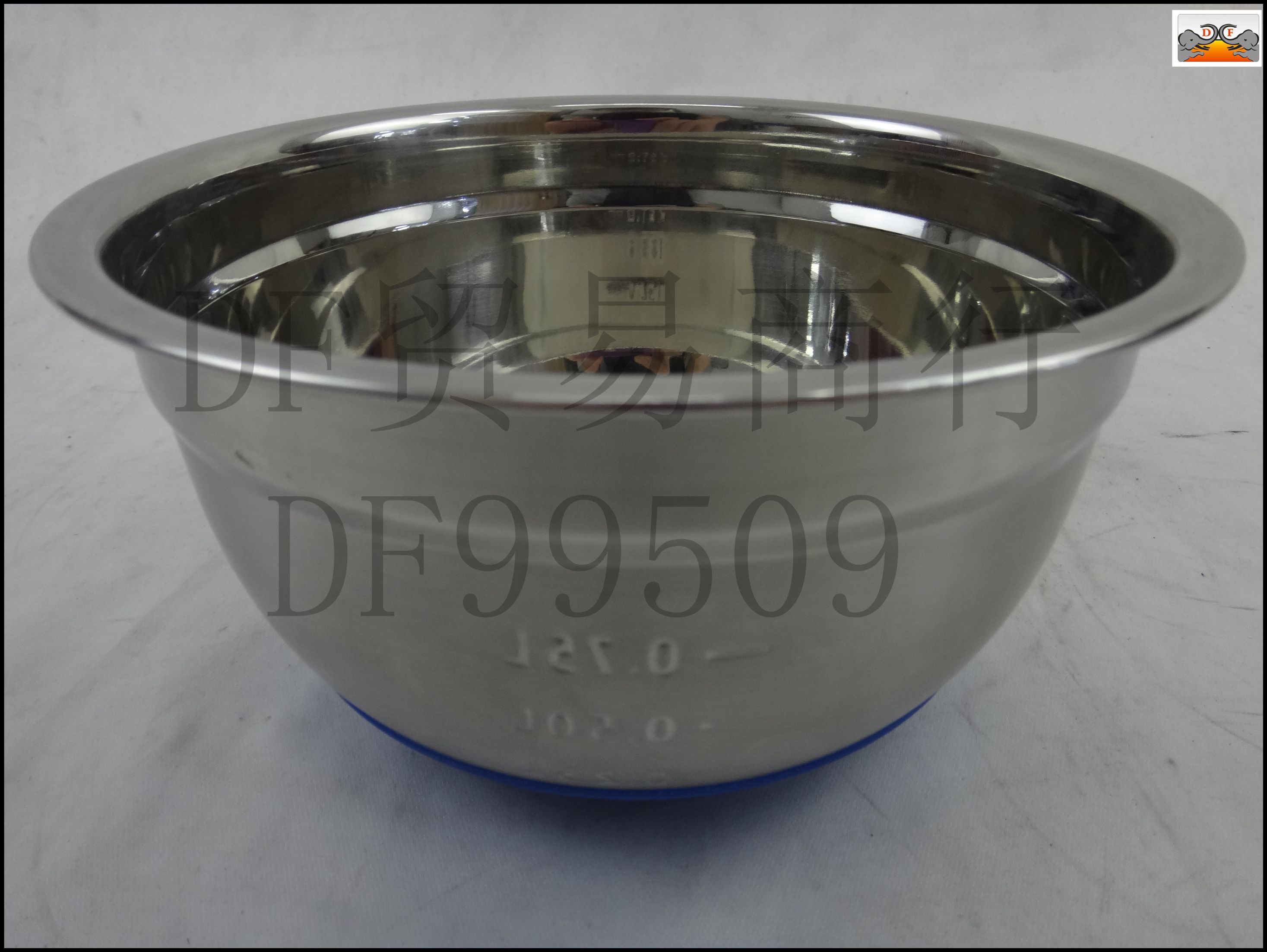 DF99509   本色沙拉盆（不含盖）加厚硅胶底防滑不锈钢打蛋盆 家用厨房洗     DF TRADING HOUSE详情图2