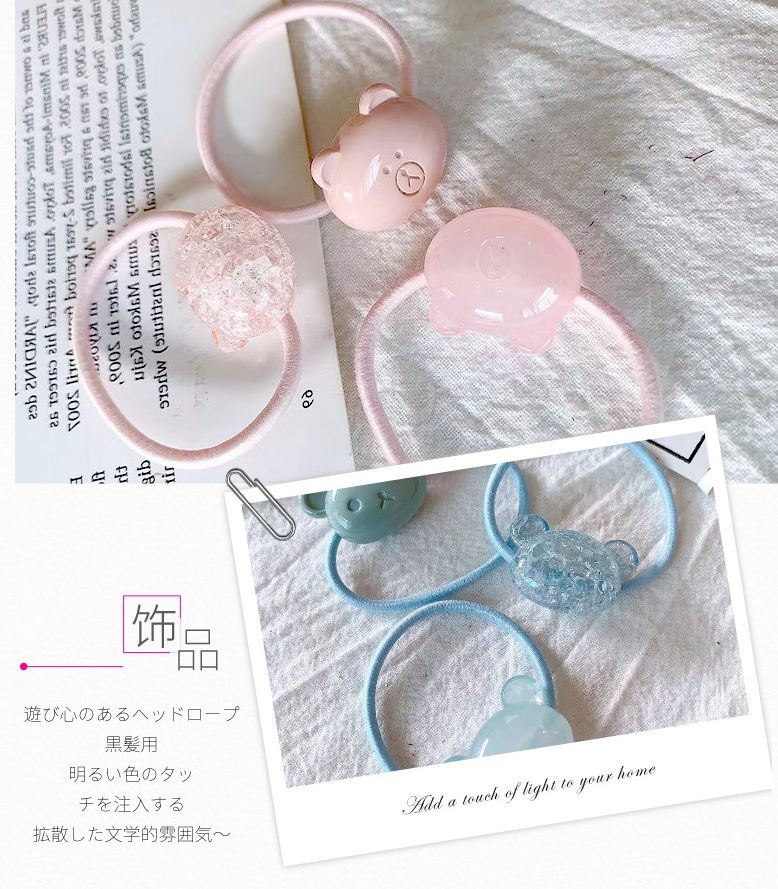A new style of acrylic rubber band with a fresh and artistic touch for young girls, handcrafted by students as a headband accessory detail image 8