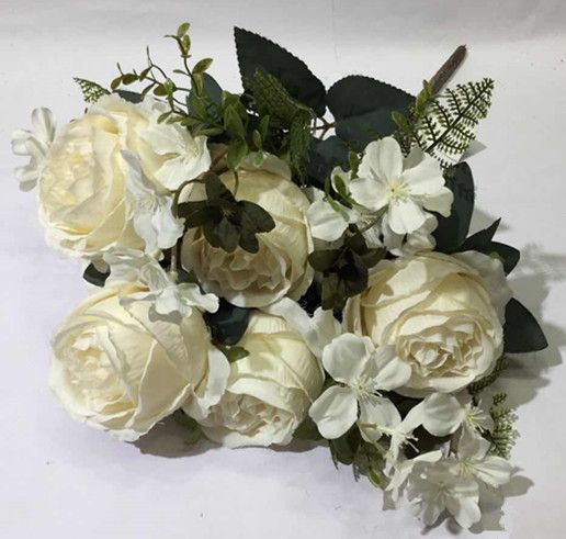 Xiange Flower Art Simulation Flower Wedding Flower Wall Decoration Factory Direct Plastic Green Plant Decoration A105-38 details Picture