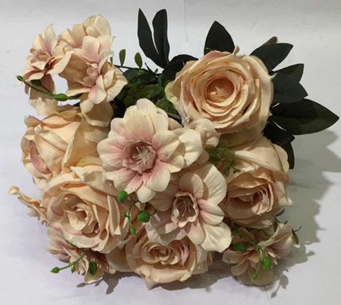 Xiange Flower Art Simulation Flower Wedding Flower Wall Decoration Factory Direct Plastic Green Plant Decoration A117-38