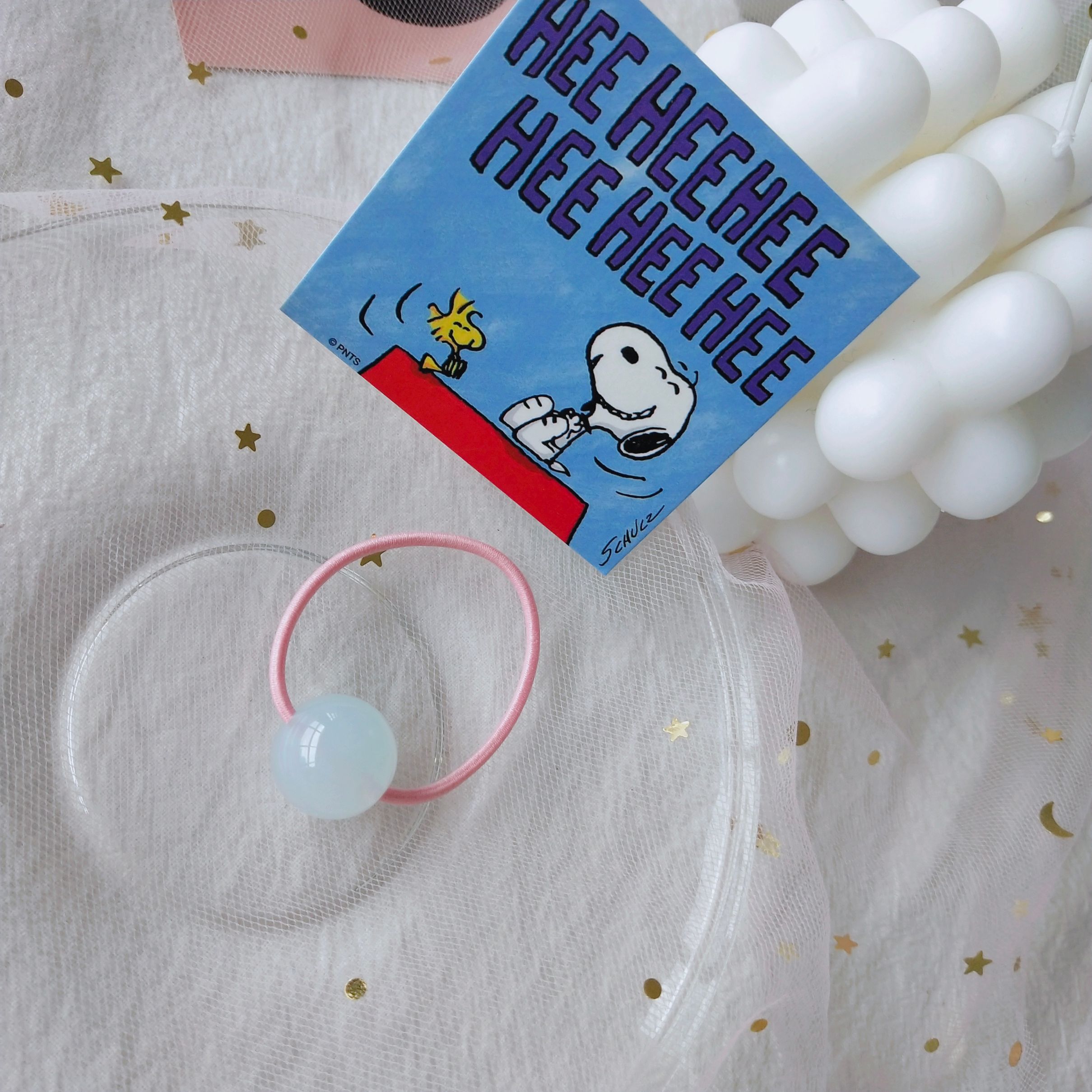 Original Korean frosted round ball rubber band jelly rubber children's hair band headband long rubber band detail image 9