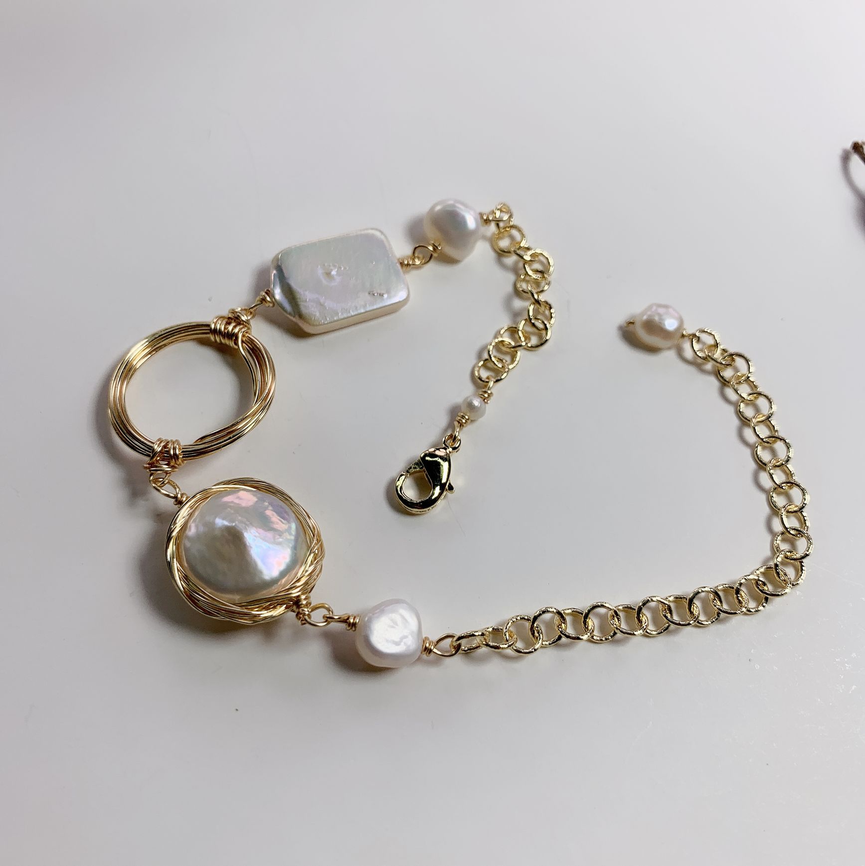 Yiwu good Goods Korean version of neutral men and women can wear square pearl bracelet /4511 full figure