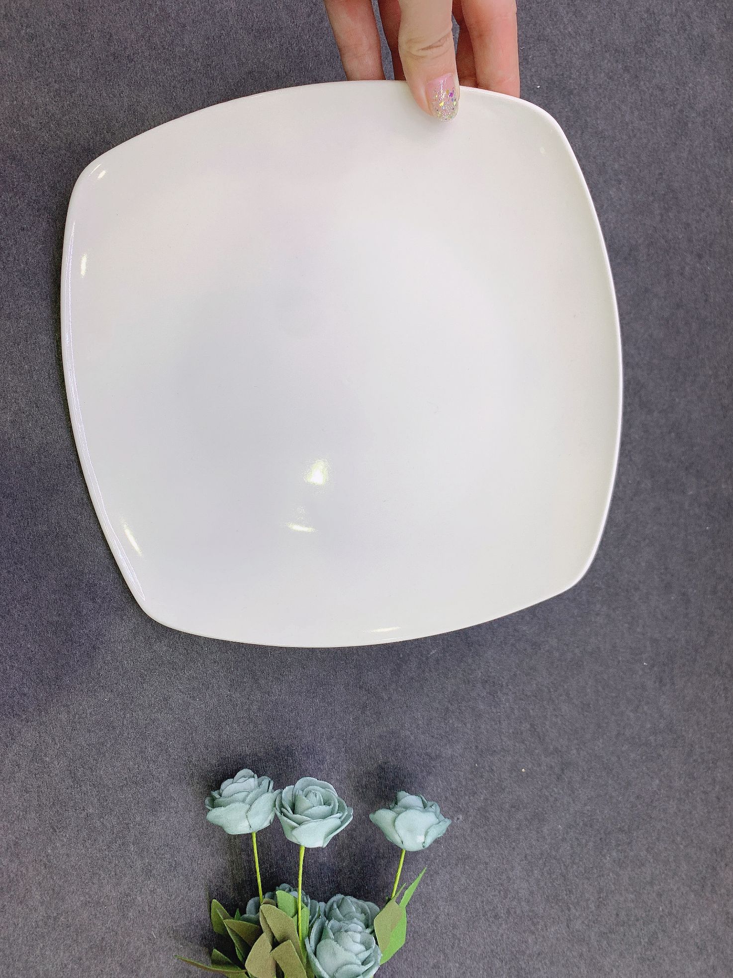 白色8.5寸陶瓷方盘  餐盘 牛排盘详情图2