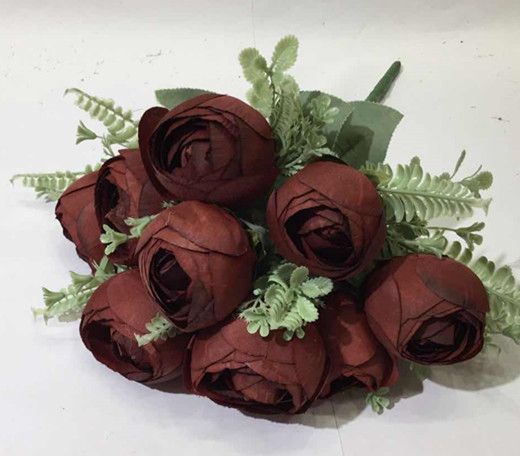 Xiange Flower Art Simulation Flower Wedding Wall Flower Collocation Manufacturers Direct Sales Plastic Green Plant Decoration A131 Small Head Item Picture