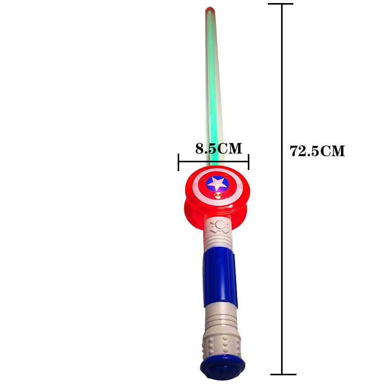 英雄光剑闪光棒 太空声闪光棒 美国队长激光剑 玩具发光宝剑详情图6