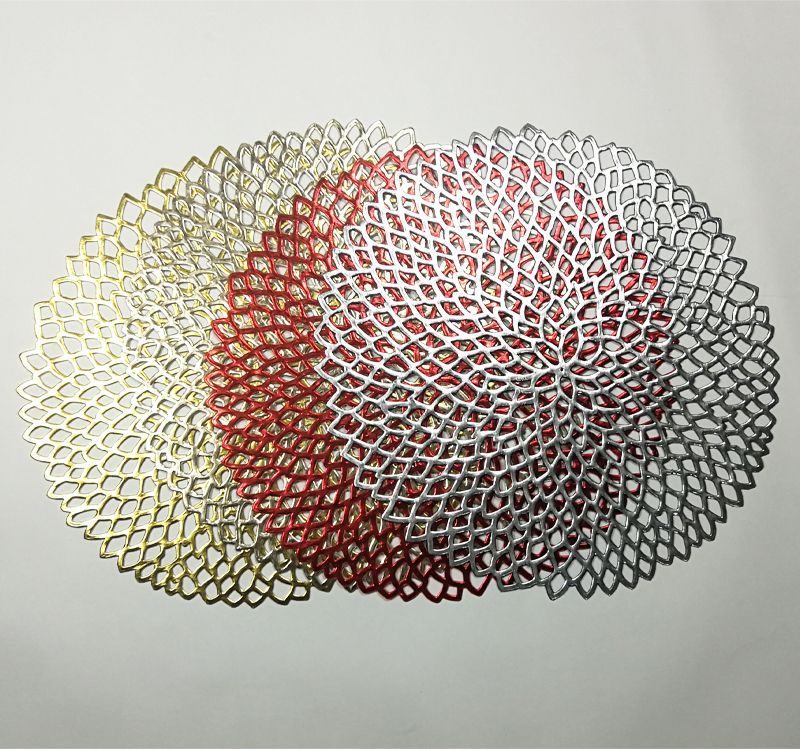 PVC垫/烫金餐垫白底实物图