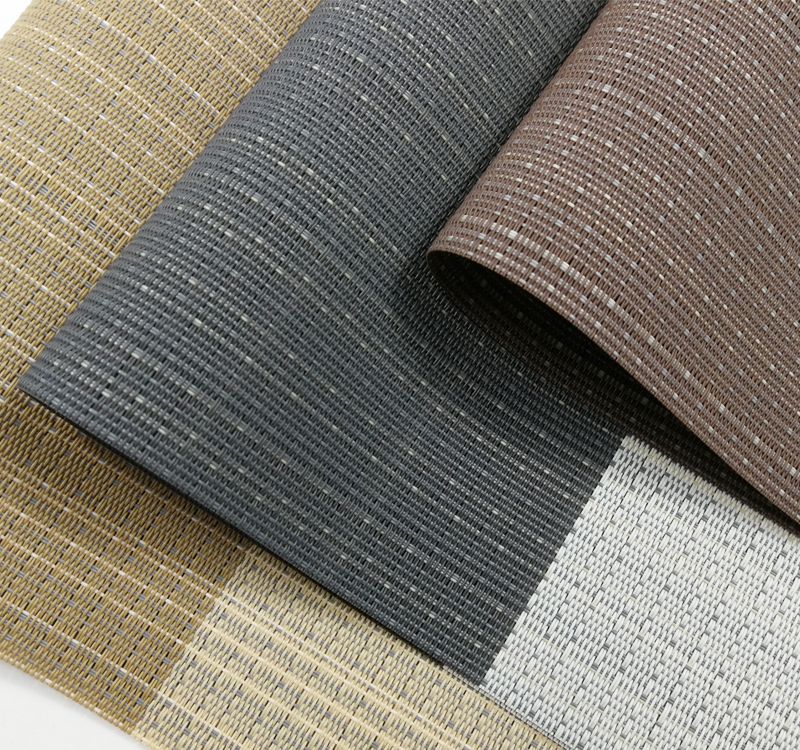 High-Grade Square Thickened Pvc Insulated Western Placematteslin Vertical Stripe Non-Slip Western Placematanti-Ironing Bowl Mat Coaster details Picture