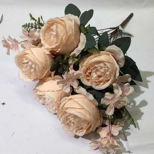 Xiange Flower Art Simulation Flower Wedding Flower Wall Decoration Factory Direct Plastic Green Plant Decoration A105-38