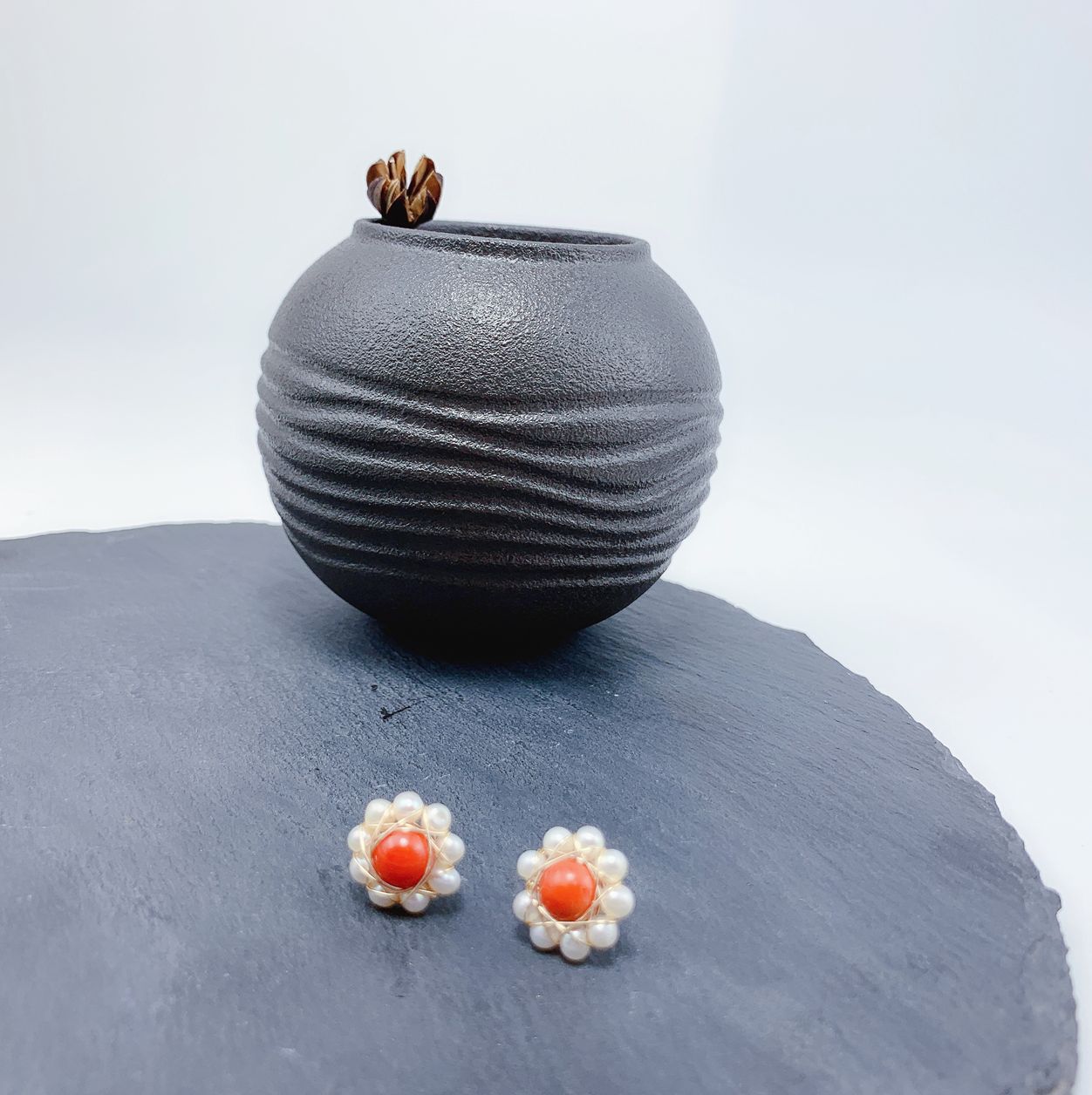 Yiwu Selection sea pearl earrings /4511 full figure