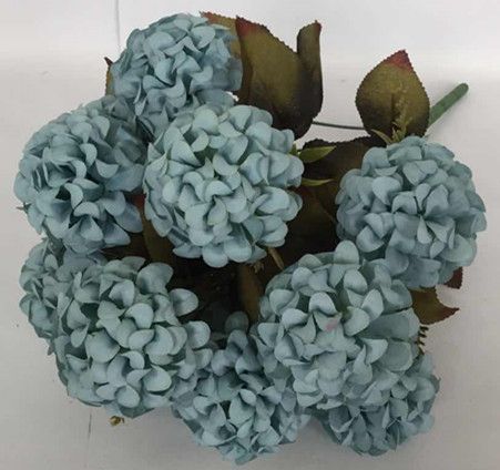 Xiange Flower Art Simulation Flower Wedding Wall Flower Collocation Manufacturers Direct Plastic Green Plant Decoration 12 Head Chrysanthemum undefined