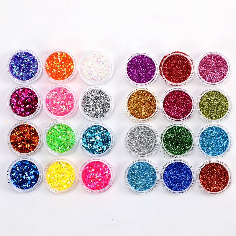 12 Pieces Mesh Red Eyeshadow Powder Nail Fine Glitter Laser Powder Glitter Small Glitter Eye Makeup Glitter Stage Performance Powder Item Picture