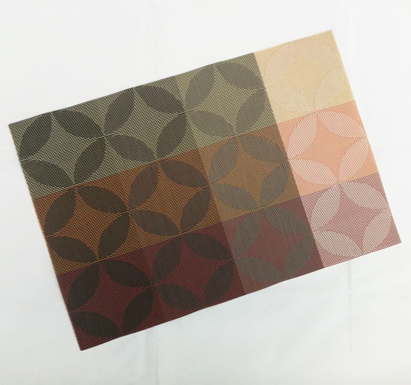 High-End Square Simple Woven Western Placemat European Pvc Jacquard Placemat Teslin Hotel Thickened Insulated Placemat details Picture