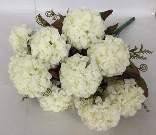 Xiange Flower Art Simulation Flower Wedding Wall Flower Collocation Manufacturers Direct Plastic Green Plant Decoration 12 Head Chrysanthemum