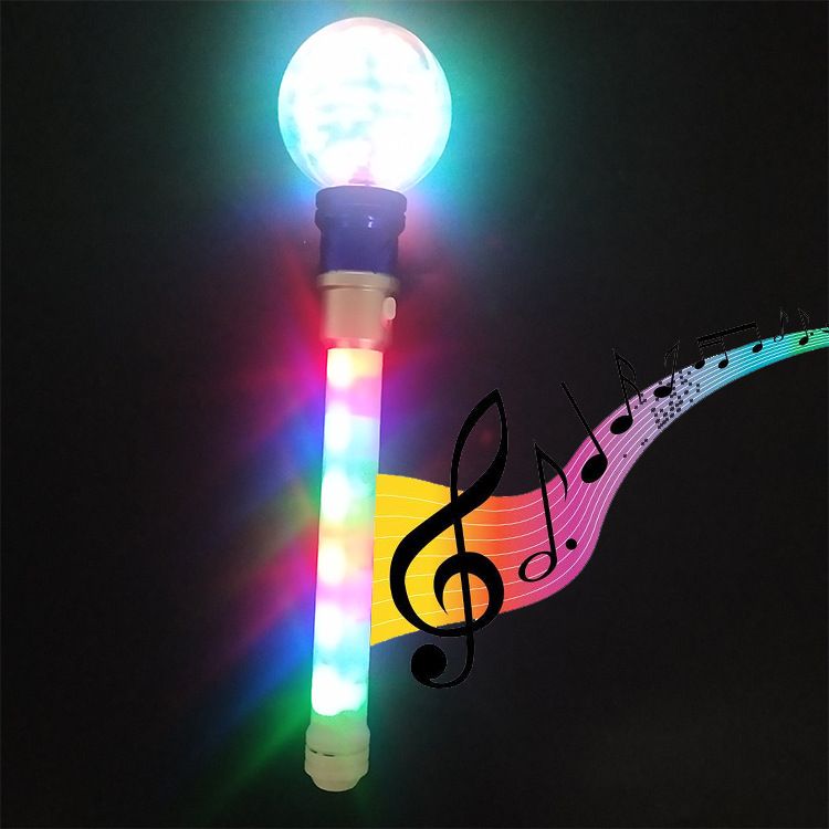 七彩水晶球旋转棒 手把带灯儿童乐园玩具 水晶球旋转棒详情图6