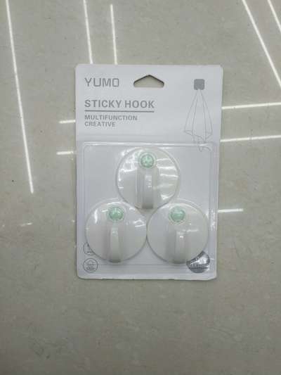 3pcs圆形粘钩强力厨房墙壁承重壁挂粘钩无痕金属挂钩