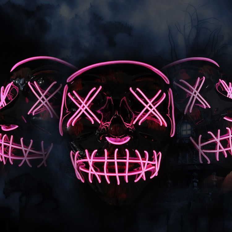 Halloween mask LED light ghostface props multicolor optional details Picture