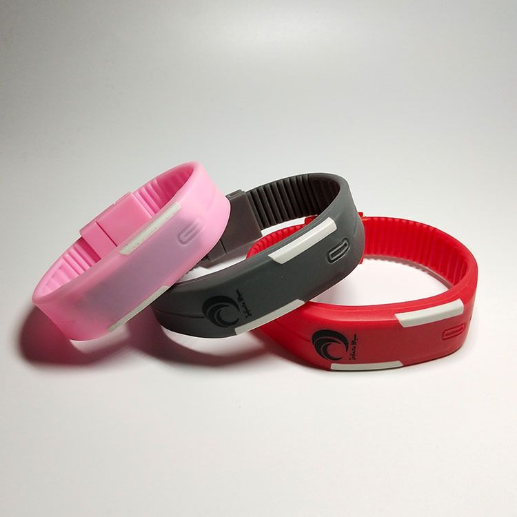 Export LED silica gel watch new sports clock bracelet night run LED bracelet