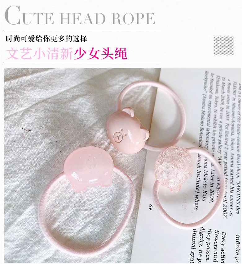 A new style of acrylic rubber band with a fresh and artistic touch for young girls, handcrafted by students as a headband accessory detail image 1