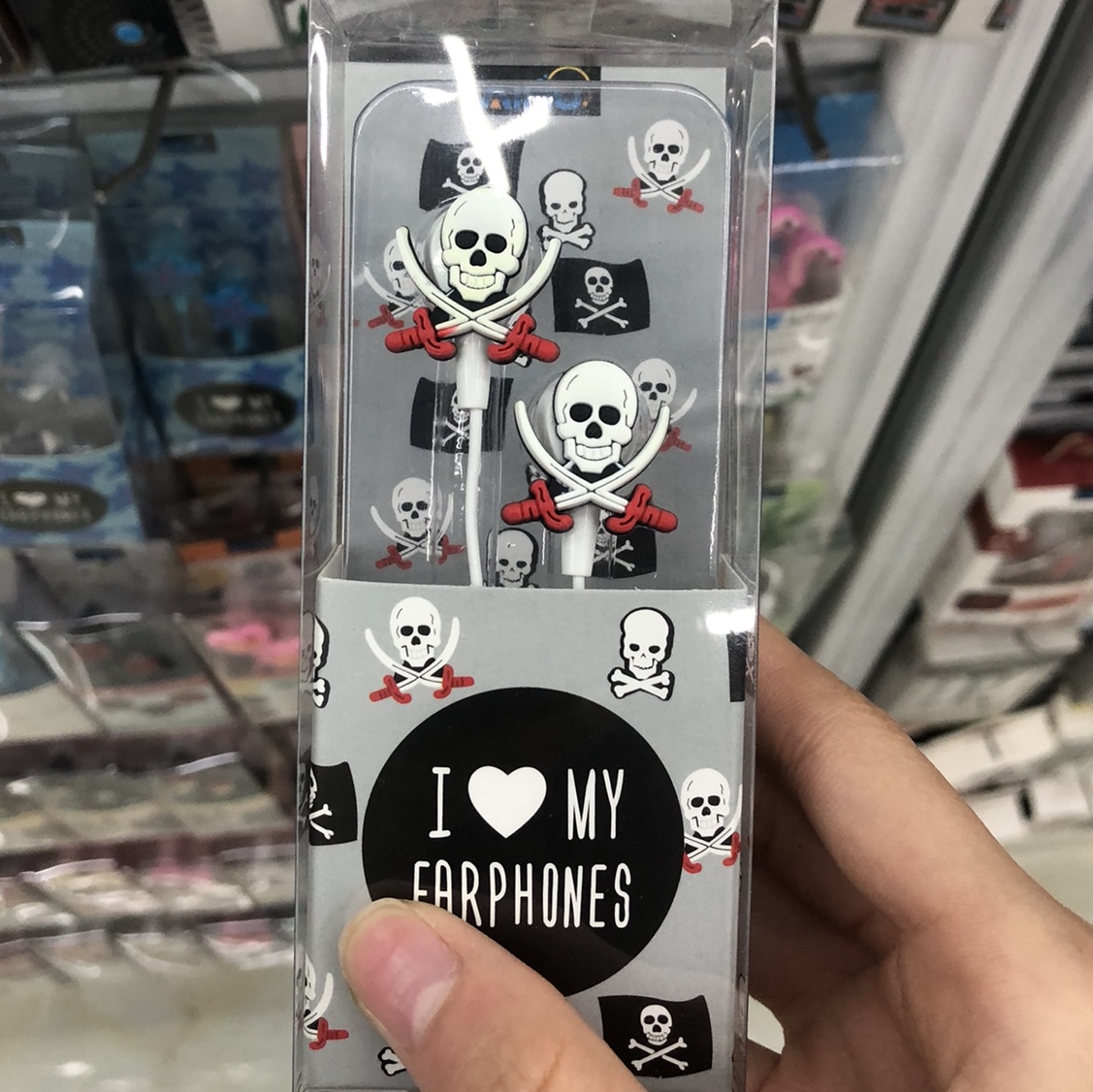 Smiling face skeleton earphone thumbnail