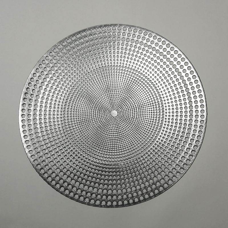 Simple Solid Color European Round Placemat Pvc Hollow Hot Stamping Placemat Hotel Heat Insulation Non-Slip Coffee Mat Steak Tray Mat Item Picture