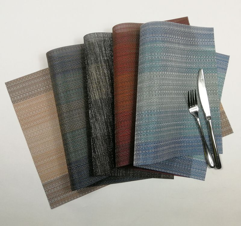 特斯林编织餐垫 PVC隔热垫 酒店加厚防滑花布提花餐垫杯碗垫 现货详情图7