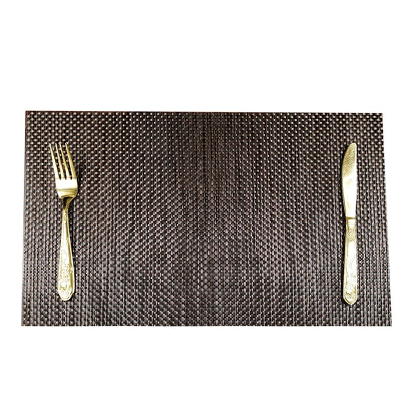 High-Grade Pvc Woven Placemat 4X4 Teslin Environmental Protection Non-Slip Table Mat Bowl Mat High Temperature Tea Tray Mat Tea Set Mat details Picture