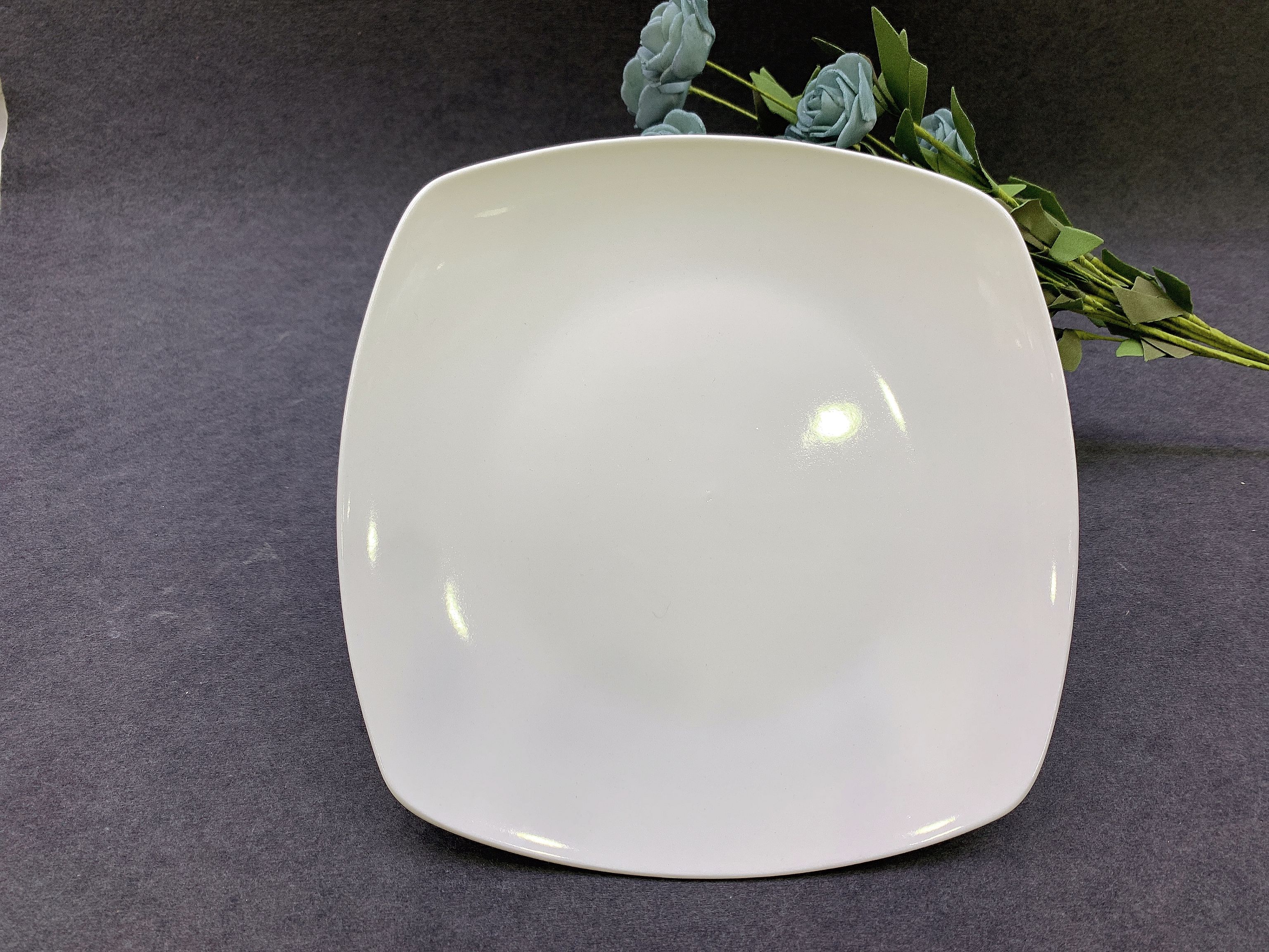 白色8.5寸陶瓷方盘  餐盘 牛排盘详情图1