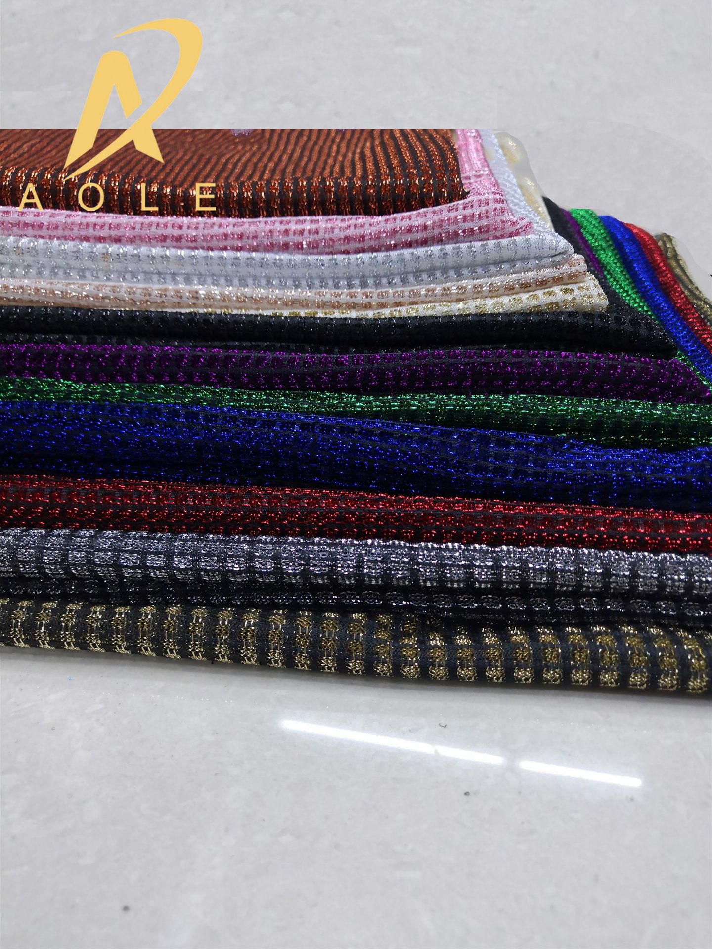 Factory direct sales of glittering checkered mesh fabric, iriered silk, gold and silver silk fabric for clothing, skirts and scarves detail image 9