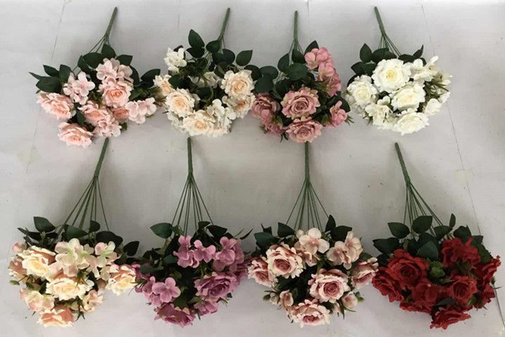Xiange Flower Art Simulation Flower Wedding Flower Wall Decoration Factory Direct Plastic Green Plant Decoration A128-11 full figure