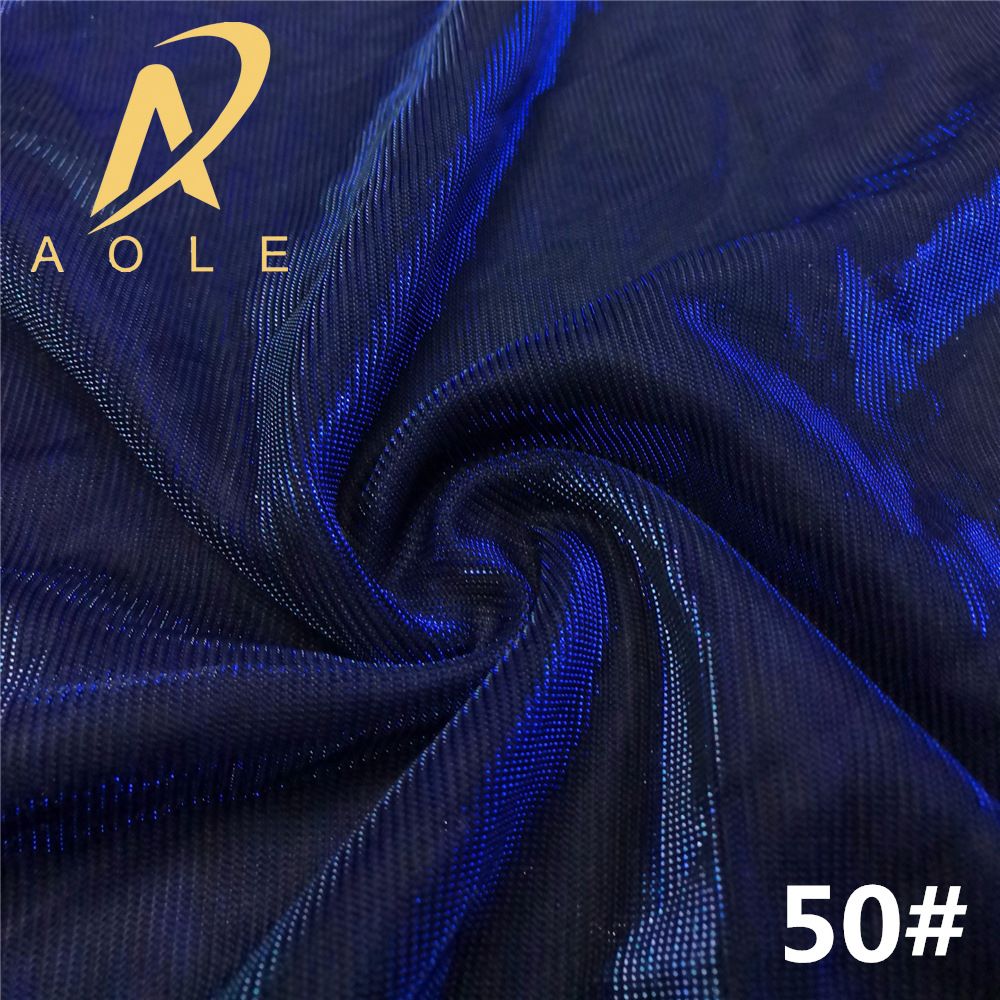 Thin slide filament polyester gold and silver filament color-changing iridesy bright silk mesh fabric for half skirts and scarves detail image 6