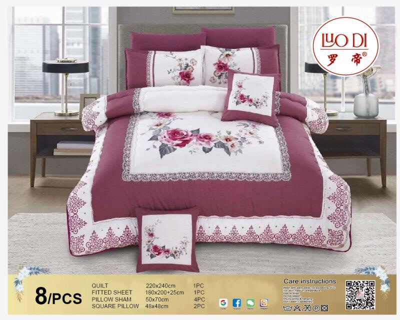 New Chinese style simple bedding sets light luxury soft installed gold high-end American pure cotton bedding Item Picture