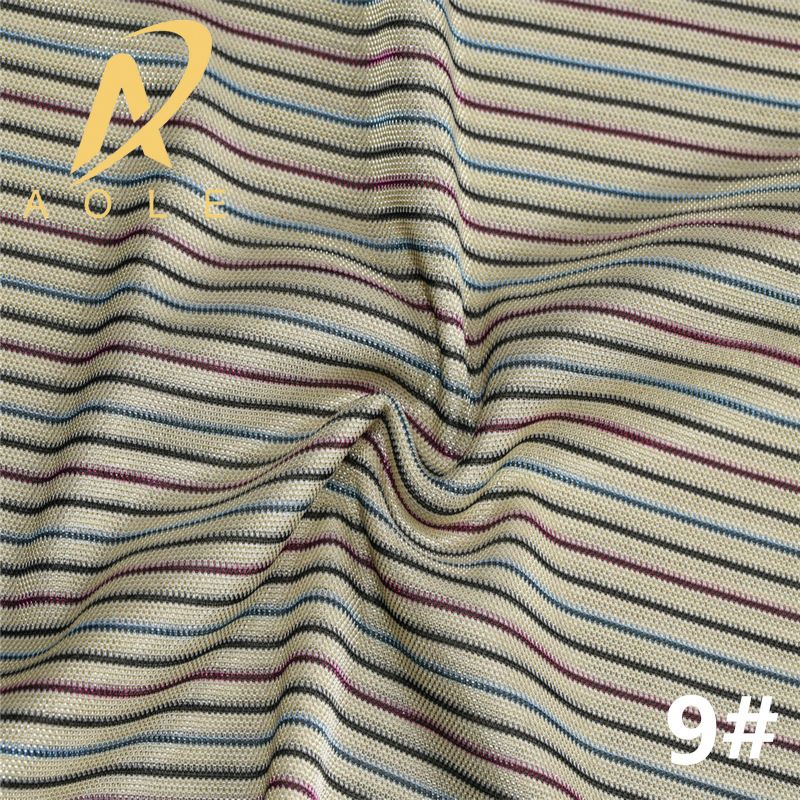 Striped Bright Silk Cloth Elastic Composite Slide Screen Eye Cloth Gold And Silver Knitted Clothing Fabric Headgear Bag Specification drawing