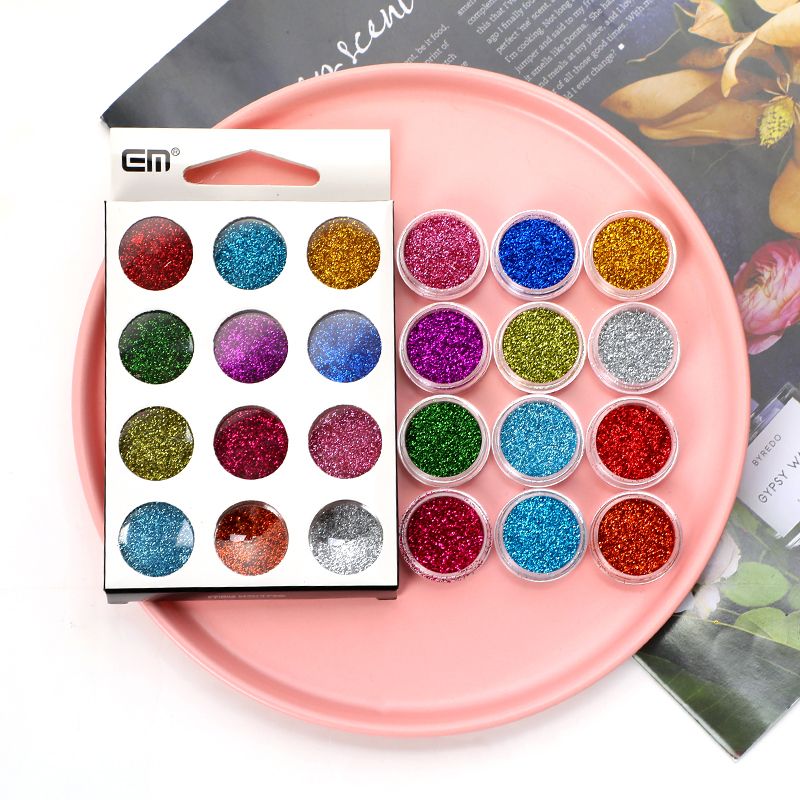 12 Pieces Mesh Red Eyeshadow Powder Nail Fine Glitter Laser Powder Glitter Small Glitter Eye Makeup Glitter Stage Performance Powder Application Scenario