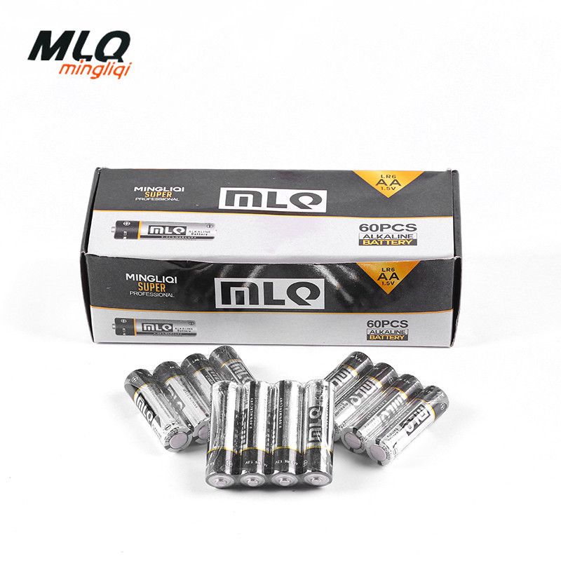 MLQ明力奇5号电池LR6碱性电池4粒简装AA碱性电池 1.5V无汞干电池厂家详情1