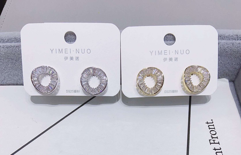 Silver Studs Senior Sense Earrings Net Red Vintage Studs Korean Temperament Personality Studs Sterling Silver Needle Ring