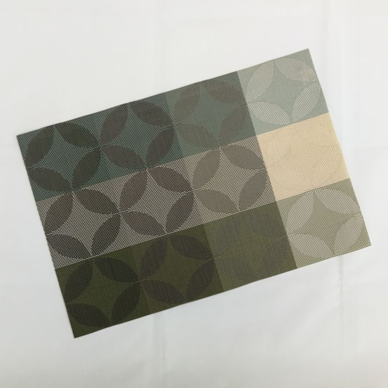 High-End Square Simple Woven Western Placemat European Pvc Jacquard Placemat Teslin Hotel Thickened Insulated Placemat Specification drawing