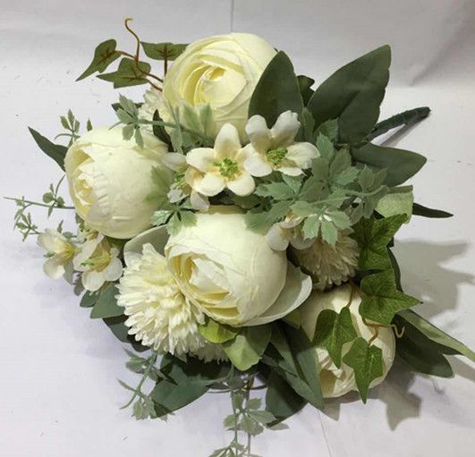 Xiange Flower Art Simulation Flower Wedding Wall Flower Collocation Manufacturers Direct Plastic Green Plant Decoration Ab undefined