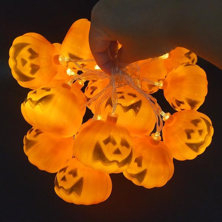 New Halloween decorations jack-o '-lantern string LED luminous copper wire string of lanterns jack-o' -lanterns string details Picture